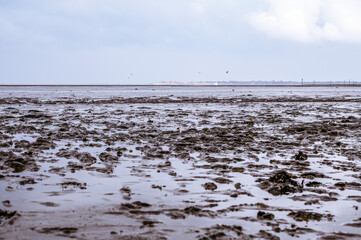 The Wadden Sea on the North Sea coast in Lower Saxony Germany