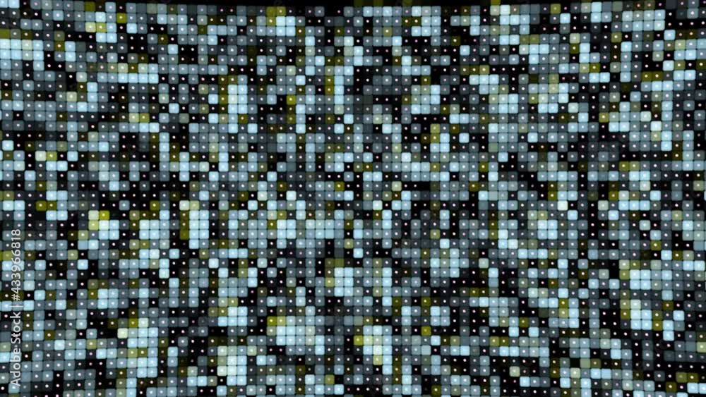 Aufkleber abstract blue random square tiles in seamless loop animated mosaic. minimal motion graphic backgroun