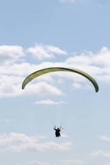 paragliding in the sky