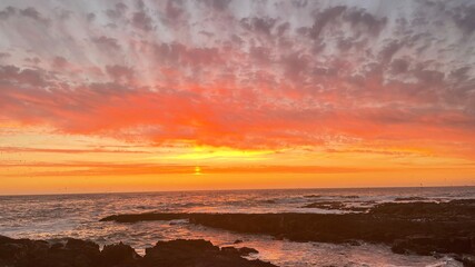 sunset on the beach