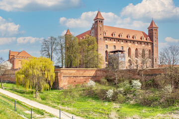 Fototapeta na wymiar Gniew, Poland - located on the left back of Vistula River, Gniew is famous for the wonderful medieval architecture and its brick gothic castle