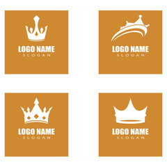 Fototapeta na wymiar Crown Logo Template vector icon illustration design