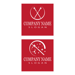 Wand magic hat Logo Template vector symbol design