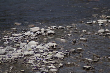 water and stones