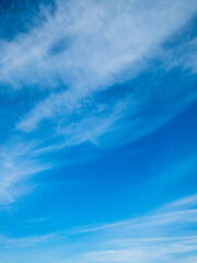 Blue sky with white cloud patterns