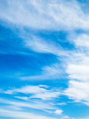 Naklejka na ściany i meble Blue sky with white cloud patterns