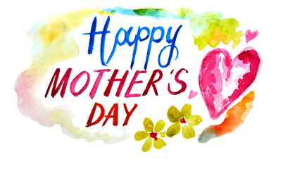 Happy Mothers Day. Hand drawn card