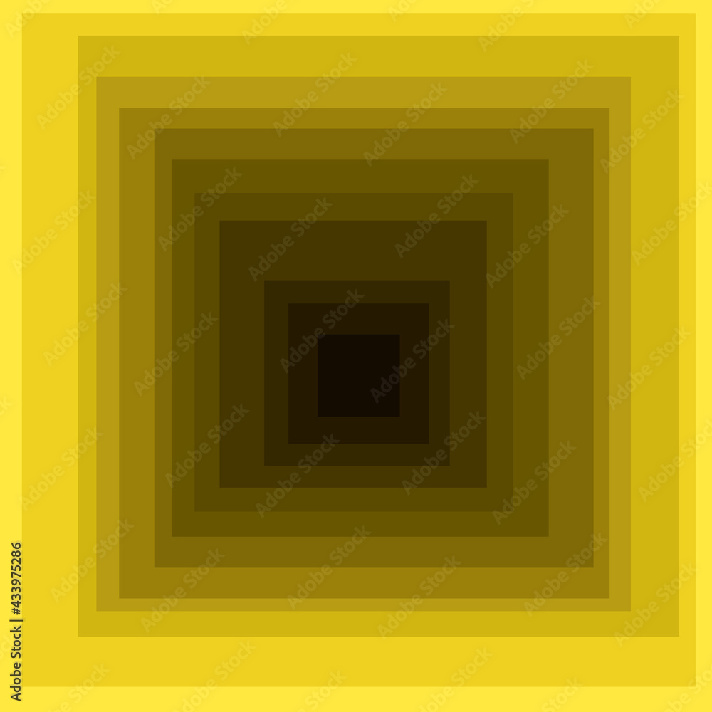 Aufkleber yellow tunnel vector and 3d shape. tunnel darkens in the distance.