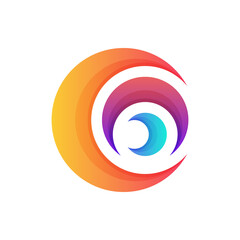 abstract circle swirl logo template