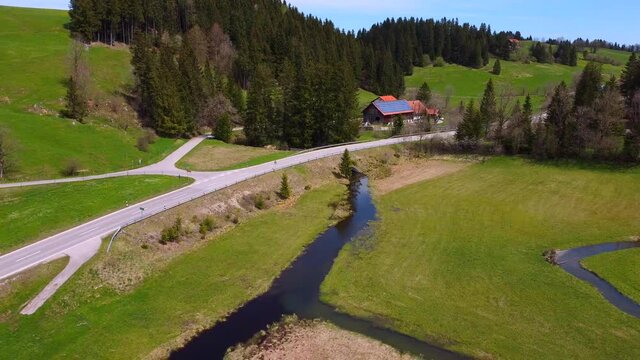 Moorlandschaft bei Wildsteig, Bayern, Deutschland