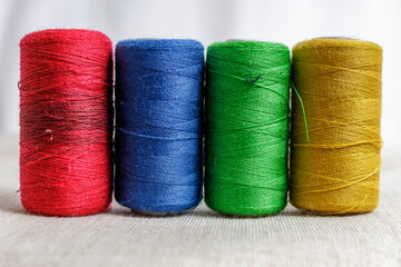 Spools of sewing thread