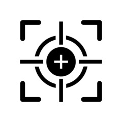 Gun hunting object target icon
