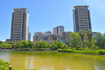 Parque Diagonal Mar en Barcelona España