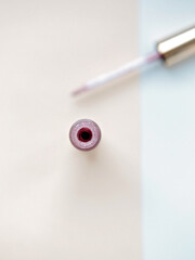 Top view of the open lip gloss