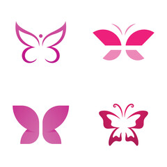Naklejka na ściany i meble Beauty Butterfly Logo vector template