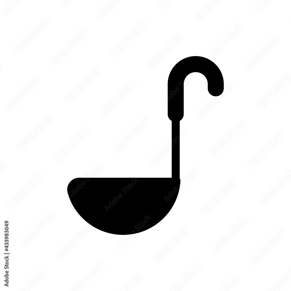 Poster ladle vector solid icon. eps 10 file