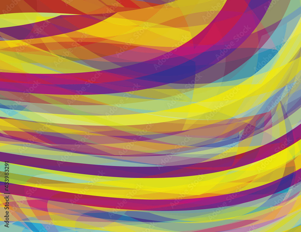 Aufkleber Multicolored background with colorful chaotic stripes. Vector texture