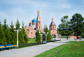 Russia, Novocheboksarsk, 09.05.2021 The Cathedral of the Holy Equal-to-the-Apostles Prince Vladimir, Novocheboksarsk