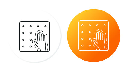 two line icons, different types of mattresses