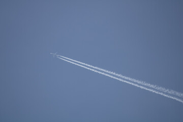 Airplane Close Up Two Streaks