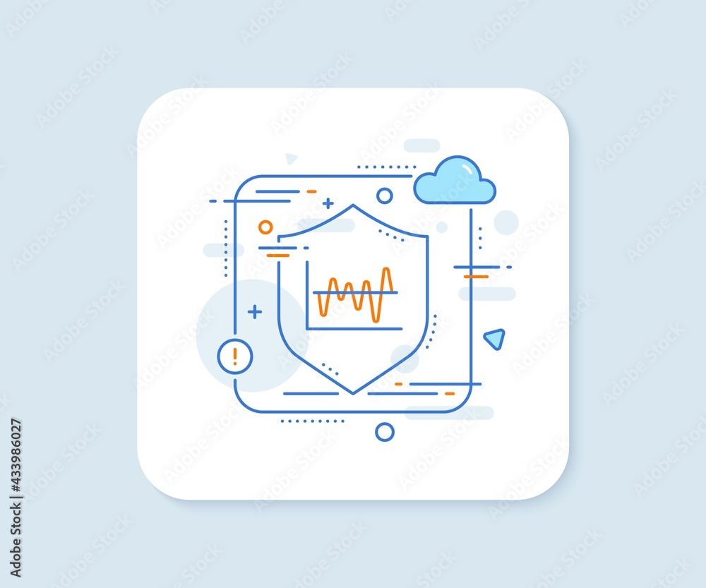 Poster investment chart line icon. abstract vector button. economic graph sign. stock exchange symbol. busi