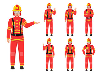Fireman vector design illustration isolated on white background