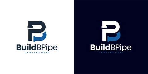 pipe logo letter p and b © SpyArt