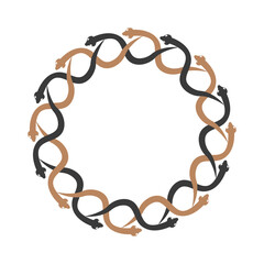 Esoteric symbols. Mystic and magic design with crystals, sun, stars, skull and moon.