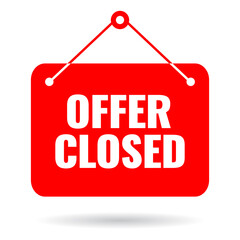 Offer closed vector sign