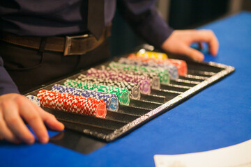interiors of a modern casino