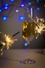 
a glass of champagne