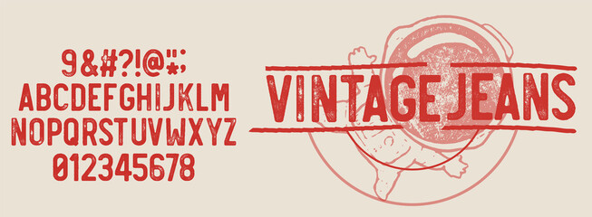 Old school vector graphic for fashion and printing