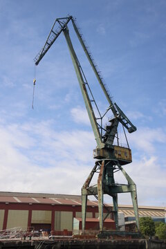 Cranes in the harbor of Bilbao