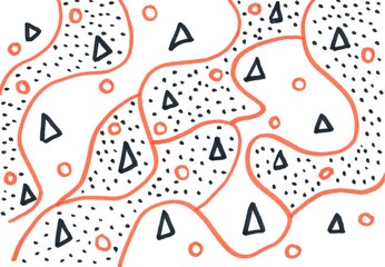 Hand drawn black and white background painted with watercolor markers	