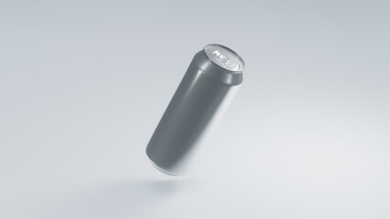 aluminum can on a gray background