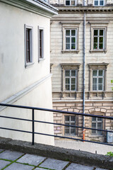 Elements of the facade of the building in the Parisian style