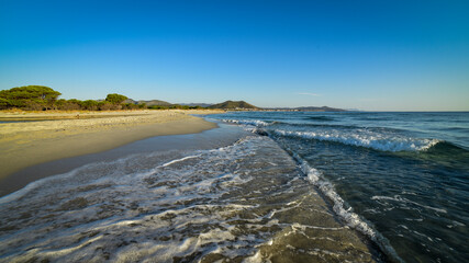 empty morning beach of sardegna