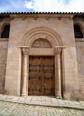 Wooden doors in a monastery