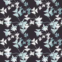 Abstract seamless pattern with leaves. Vector fail.