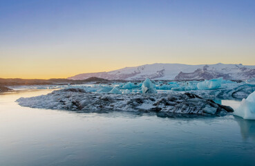 Obraz premium The Glacier Lagoon Jökulsarlon in Iceland, Europe