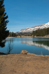 Beautiful Heidsee in Lenzerheide in Switzerland 8.5.2021