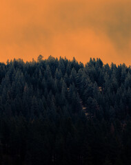 sunset in the mountains