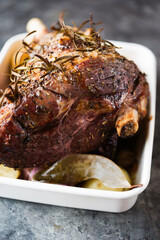 roasted lamb leg