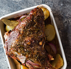 roasted lamb leg