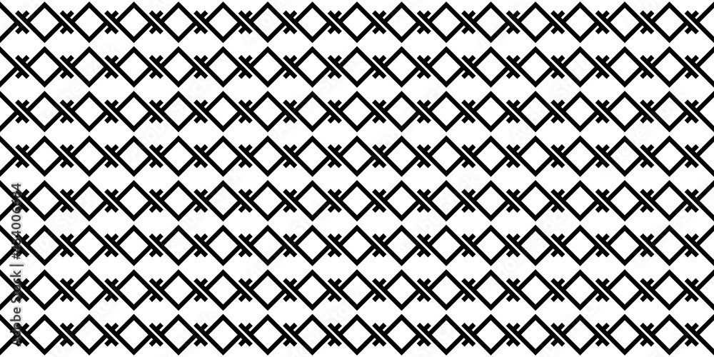 Aufkleber seamless of geometric pattern. design of modular of square keys black on white background. design pr
