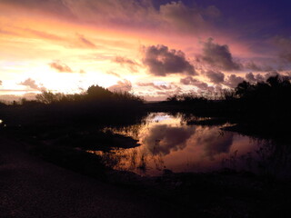 Fototapeta premium Sunset reflections