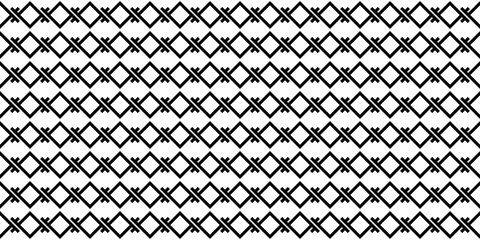 Fototapeta premium Seamless of geometric pattern. Design of modular of square keys black on white background. Design print for illustration, wallpaper, texture, background.
