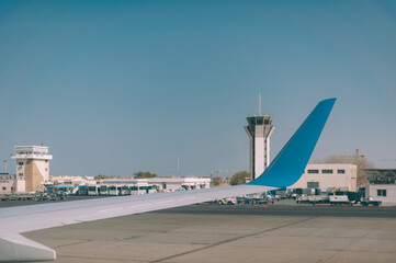 Boeing 737 boarding at Hurghada airport of Egypt
