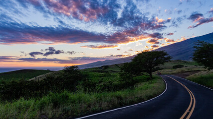 Coastline, Maui, sunset, road trip © Heiko Jetzkowitz