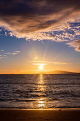 Sunset at Maui beach